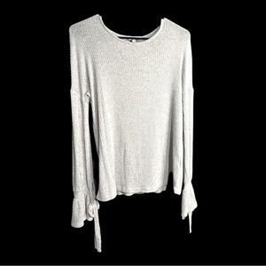 Lucky Brand Los Angeles Gray Long Sleeve with Bow Ties Flare Medium